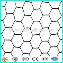 6 &#39;x 150&#39; aço HEX WEB preto PVC REVESTIDO GALINHA